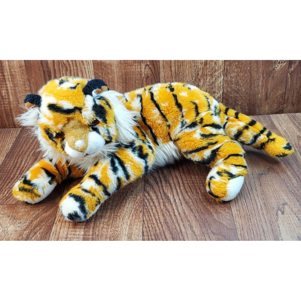 TY Classic Tiger Pinstripes Orange Black White Stripe 16" Plush 2005
